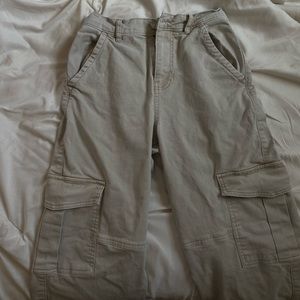 Garage Cream Straight Leg Cargos.